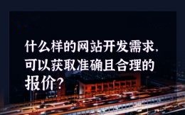 什么样的企业网站开发需求，可以